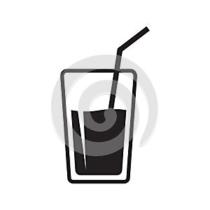 Vector glass of water icons, fresh juice drink icon