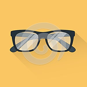 Vector glasses icon flat style