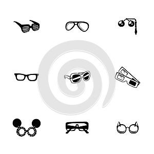 Vector Glasses icon set
