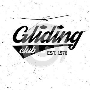 Vector Gliding club retro badge.