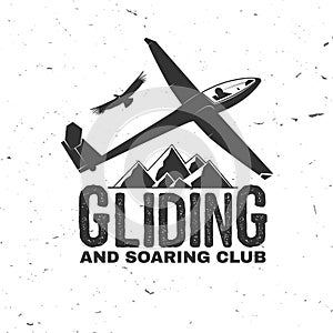 Vector Gliding club retro badge.