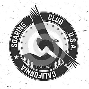 Vector Gliding club retro badge. photo