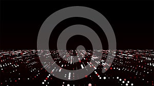 Vector glitch double texture background. Abstract halftone with noise effect and dots. Screen texture with matrix or binary code