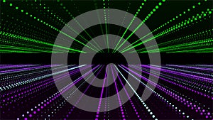 Vector glitch double texture background. Abstract halftone with noise effect and dots. Screen texture with matrix or binary code