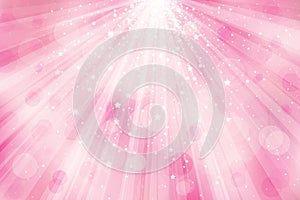 Vector glitter pink background with rays of light