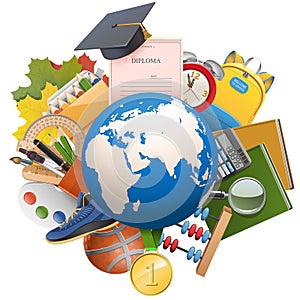 Vector Global Education Concept