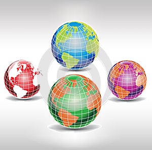 Vector globe