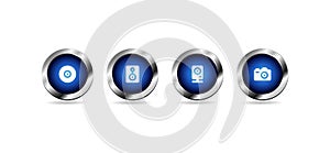 Vector glossy blue web buttons