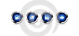 Vector glossy blue web buttons
