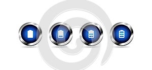 Vector glossy blue web buttons