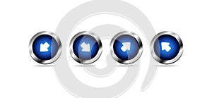 Vector glossy blue web buttons