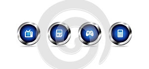 Vector glossy blue web buttons