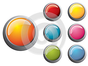 Vector glossy buttons