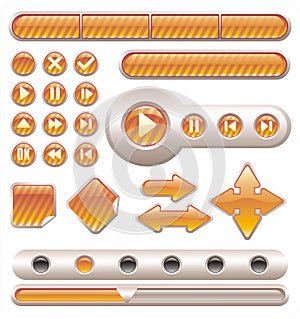 Vector glossy buttons