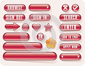 Vector glossy buttons