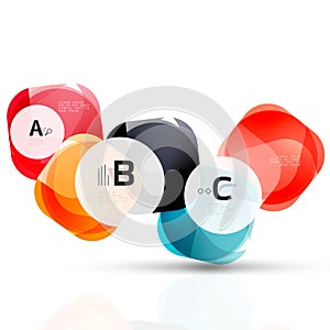 Vector glossy square elements