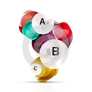 Vector glossy square elements