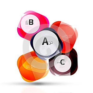 Vector glossy square elements