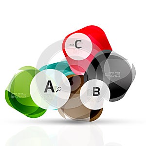 Vector glossy square elements