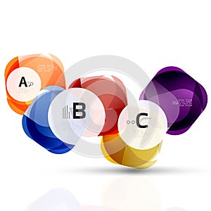 Vector glossy square elements