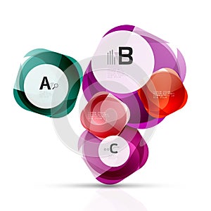 Vector glossy square elements