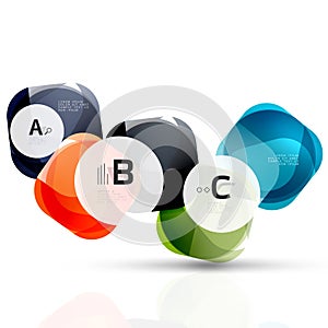 Vector glossy square elements