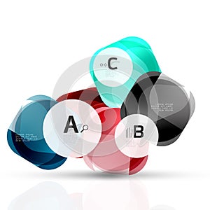 Vector glossy square elements