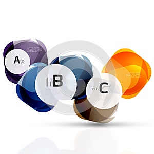 Vector glossy square elements