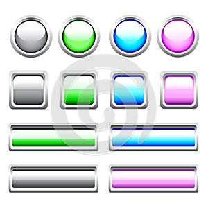 Vector Glossy Web Buttons