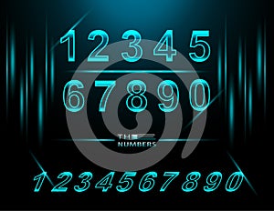 Vector of Glow numbers with fluorescent light