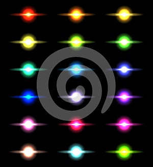 Vector glowing lights, stars and sparkles 5