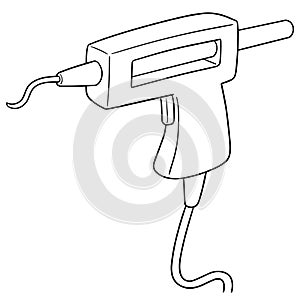 Vector of glue gun photo