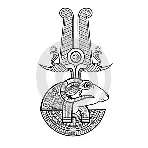 Vector God of ancient Egypt