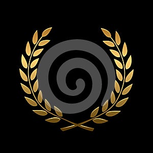 Vector gold award laurel wreath photo