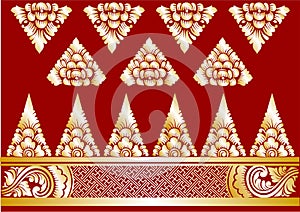 Vector Gold Balinese Ornaments