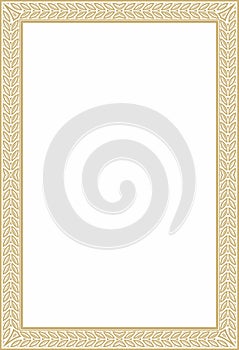 Vector gold square Yakut ornament.