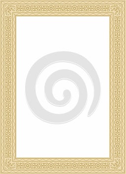 Vector gold square Yakut ornament