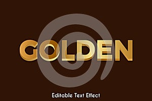 Vector gold text effect fount illustration, eps10 photo