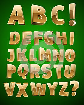 Vector golden alphabet