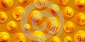 Vector Golden Bingo / Lottery Number Balls Set isolated