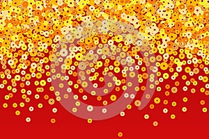 Vector golden Chinese New Year coins background