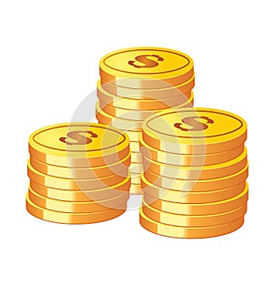 Vector golden coins