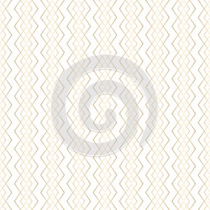 Vector golden lines pattern. Subtle geometric seamless texture. White and gold