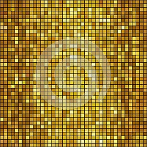 Vector golden mosaic background