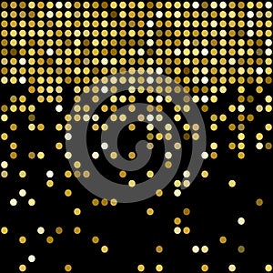 Vector golden mosaic background