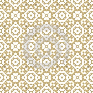 Vector golden mosaic. Luxury seamless pattern. Abstract white and gold ornament