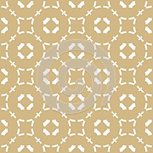 Vector golden pattern in Arabian style. White and gold seamless texture