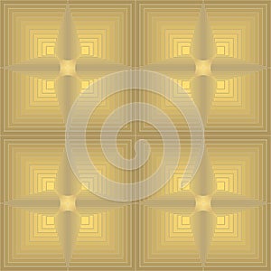 Vector golden seamless universal geometric pattern