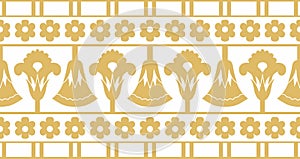 Vector golden seamless ornament of ancient Egypt.