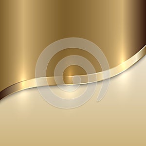 Vector golden texture background with curve